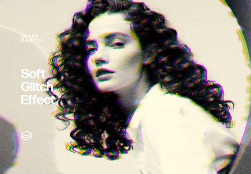 Soft Photo Effect &ndash; Digital Glitch for Album Cover & Social Media (PSD)