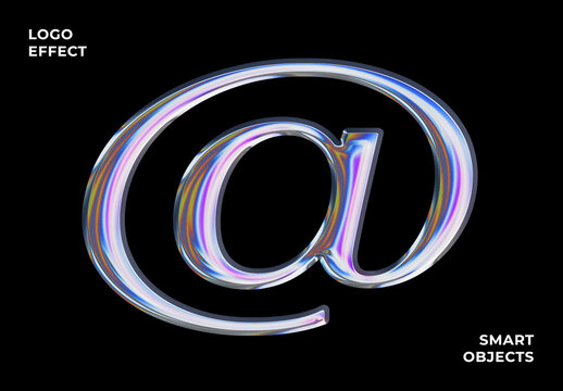 Holo Chromatic Text Effect &ndash; Metallic Typography for Logo, Poster & Branding (PSD)