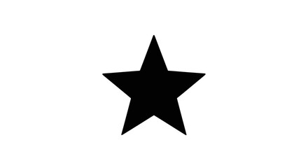 Fototapeta premium Black star shape symbol icon.