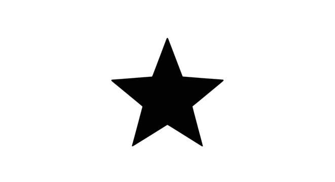 Black star shape symbol icon.