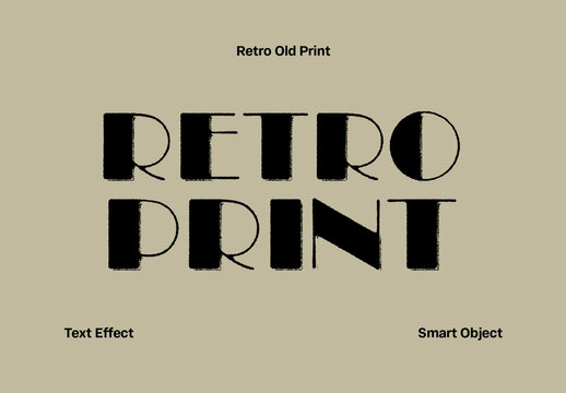 Retro Old Print Text Effect