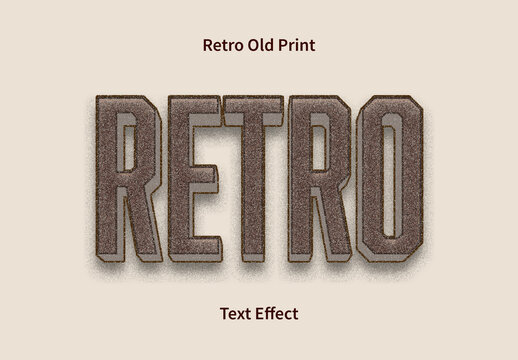 Retro Old Print Text Effect