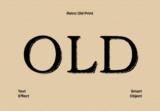 Retro Old Print Text Effect