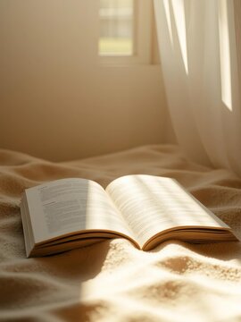Sunlight kisses sand-kissed covers, a quiet interlude amidst the summer's golden embrace, capturing tranquil moments,  holiday,  unique
