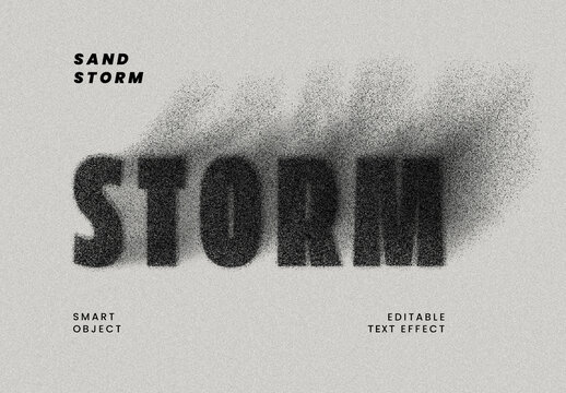 Sand Storm Text Effect