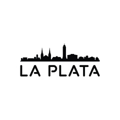 Obraz premium la plata skyline silhouette on white background