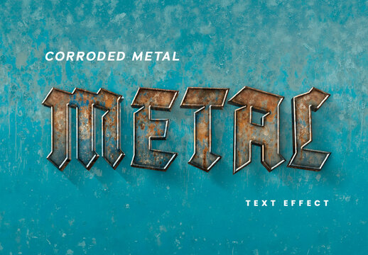 Corroded Metal Text Effect