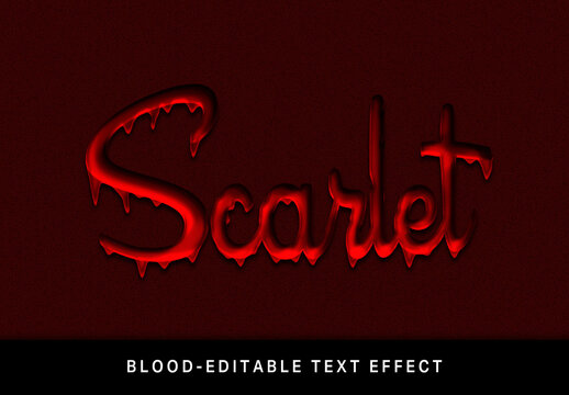 Blood Script Text Effect