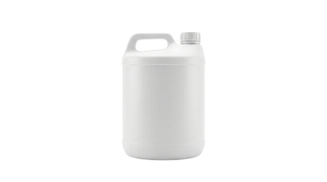 White plastic jerrycan container isolated on transparent background png
