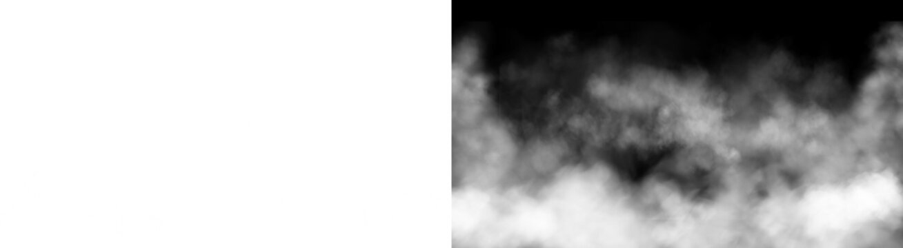 PNG image of&nbsp;Dense white swirling clouds of thick smoke rolling across the floor on transparent background