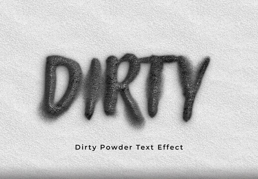 Dirty Powder Text Effect