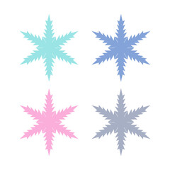 Fototapeta premium COLORFUL SNOWFLAKES DESIGN ELEMENTS VECTOR