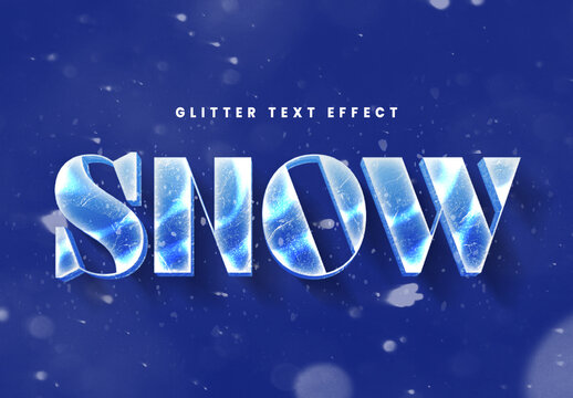 Glitter Snow Text EFfect