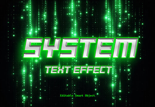 System Matrix Text Effect