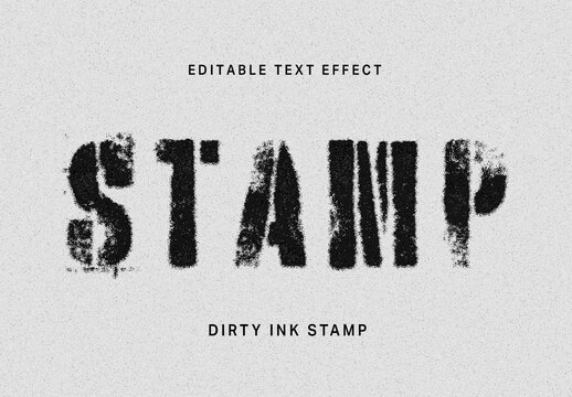 Dirty Ink Stamp Text Effect