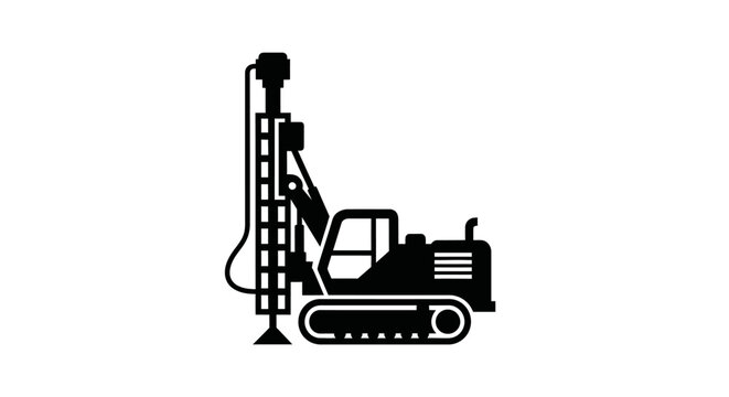 Drilling machine heavy equipment vehicle.