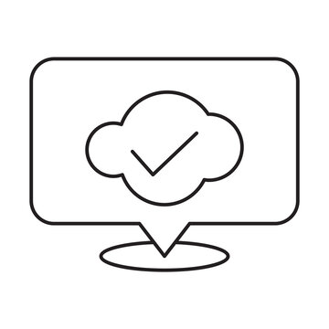Verified Cloud Location Pin Icon