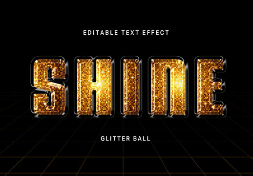 Glitter Ball Text Effect