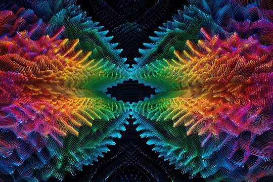 pop soundwaves in a kaleidoscope of color