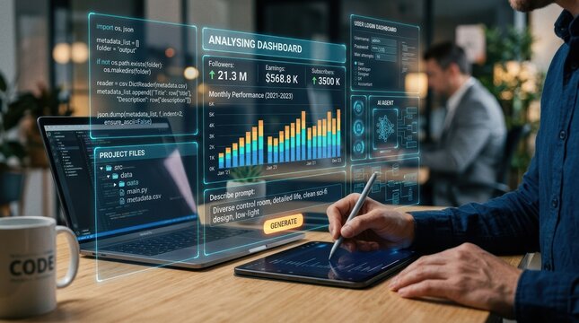 AI-Powered Data Analysis Dashboard with Python Code in Digital Workspace