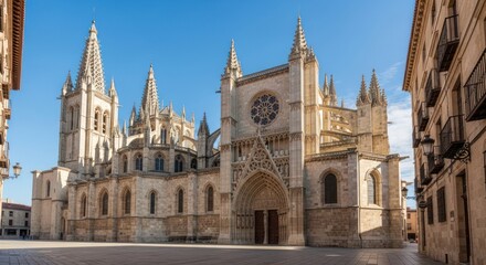 Fototapeta premium Gothic Cathedral of Burgos Spain Architecture Landmark.