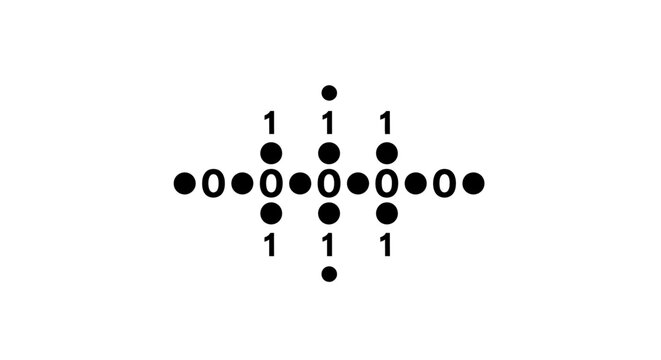 Binary code symbol diagram tech.