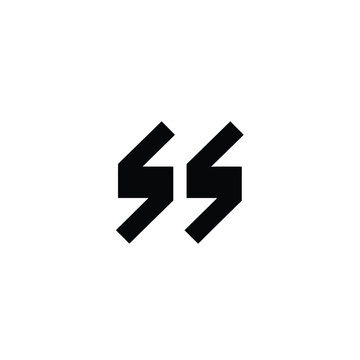 Two parallel black zigzag lightning bolt shapes on white background