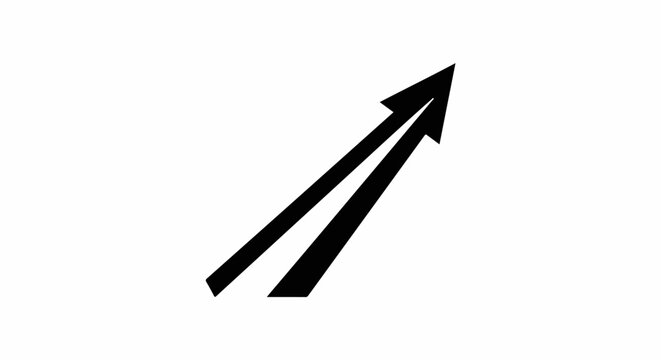 Two parallel black arrows pointing upwards on a white background