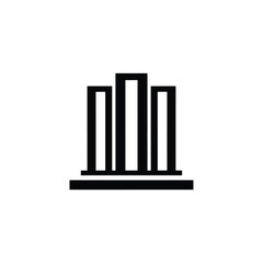 Obraz premium Black building silhouette representing real estate development