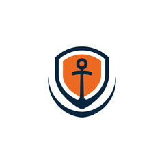 Fototapeta premium Shield anchor logo