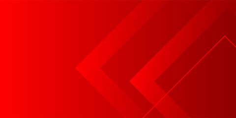 Obraz premium Abstract red geometric background with layered arrow shapes and modern minimalist design.
