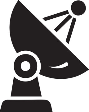 Ship Radar Marine Navigation Satellite Dish Silhouette