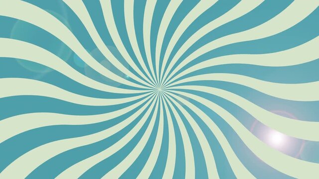Retro Swirling Radial Pattern Loop with 70s Sun Style Colorful Background Animation 4k video