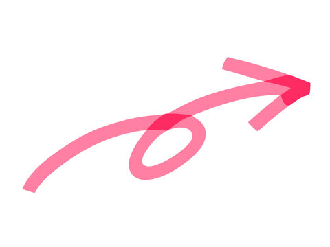 Editable Illustrator highlighter and marker arrow line vector set