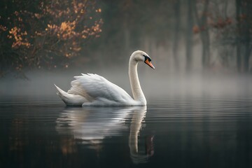 Fototapeta premium swans on the lake