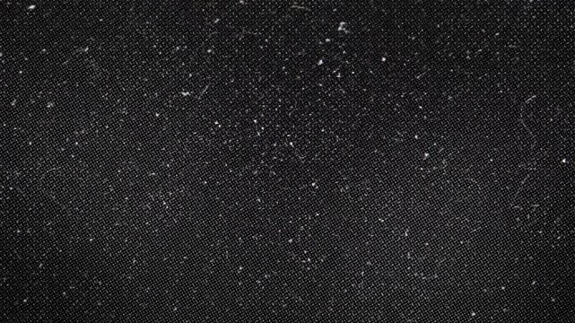 Grunge halftone comic book texture overlay background with scratched black photocopy paper and white dust particles 4k video
