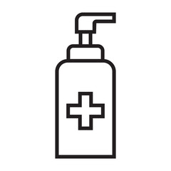 Fototapeta premium Medical Hand Sanitizer Line Icon