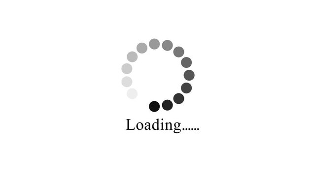 Loading Circle Icon Animation on White Background. 4K Video Loopable Preloader