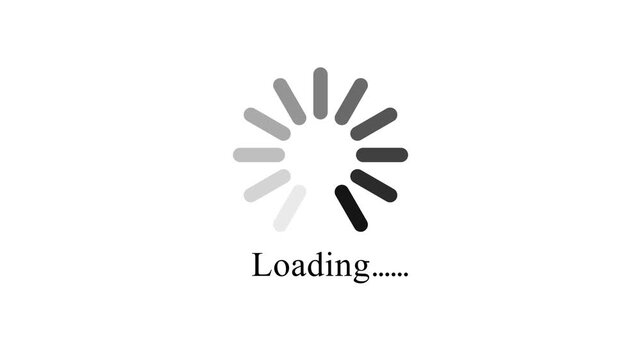 Loading Circle Icon Animation on White Background. 4K Video Loopable Preloader