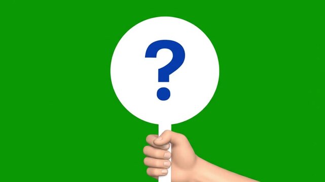 Animation of Answer Plate. Yes, No, Chroma Key, Green Background 4k Video