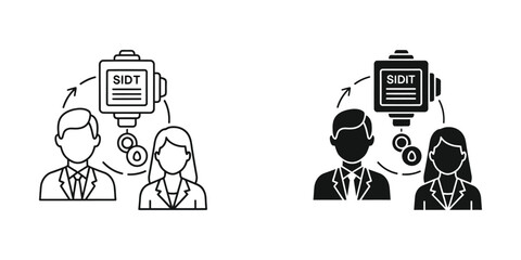 Fototapeta premium Comparison of simultaneous interpretation methods sidt and siduit