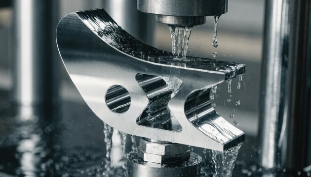 Closeup medium shot of a cutting tool undergoing mirror polish emphasizing the smooth reflective surface that enhances precision and reduces friction in highspeed cutting