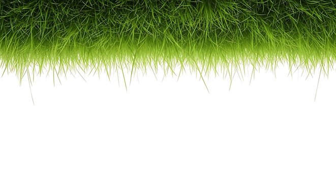Fresh green grass blades growing in a field with a natural summer look for a bright and vibrant outdoor garden design