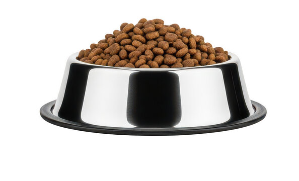 Polished dog food bowl png shiny dog food bowl png stainless steel dog food isolated transparent background image