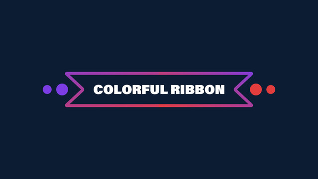 Colorful Ribbon Text Animation