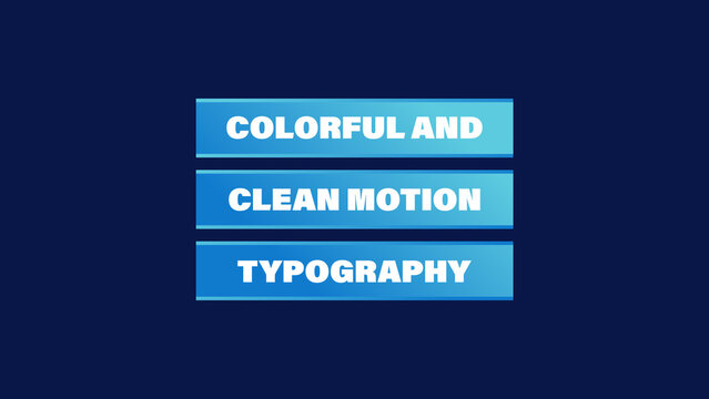 Colorful and Clean Motion Typography