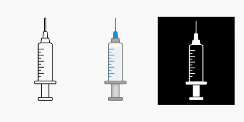 Fototapeta premium Illustrating syringes in medical environment from informative viewpoint