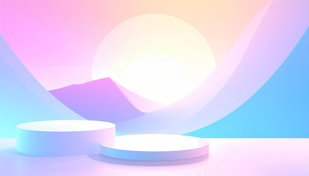 Abstract geometric stage presentation