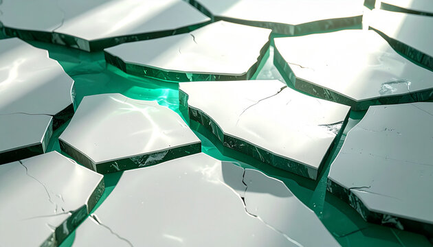 Abstract geometric water surface