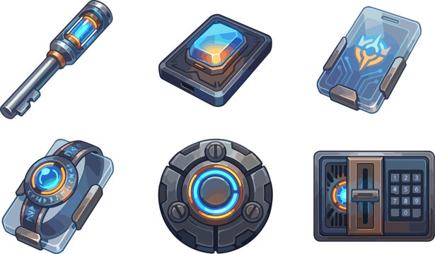 Futuristic technology gadgets devices tools.